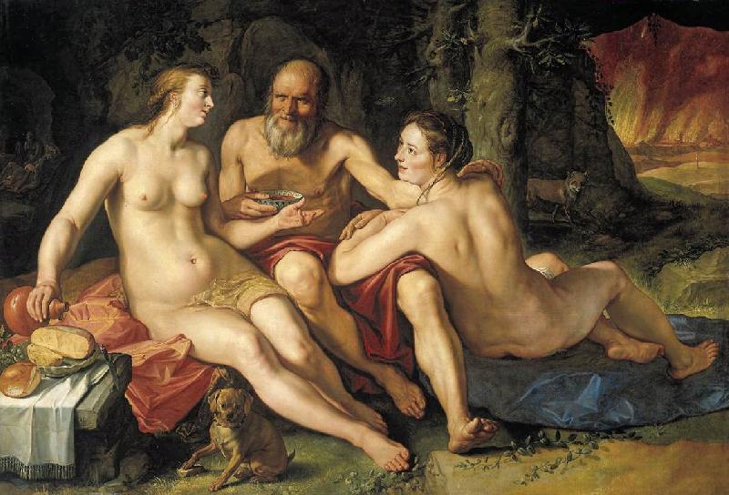GOLTZIUS, Hendrick Lot and his Daughters dh oil painting picture